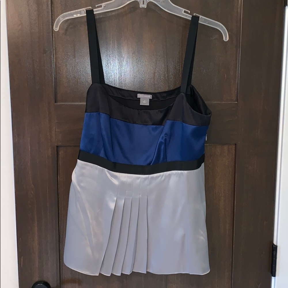 Ann Taylor block pattern, silk, tank top